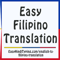 Perfect translation english to filipino